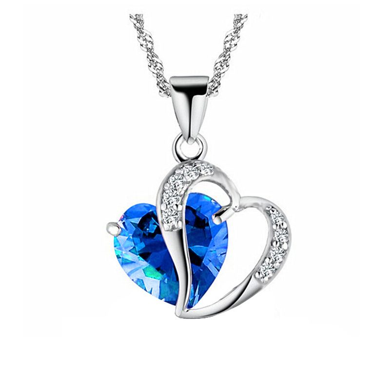 Corazón de amatista 925 colgante collar de plata esterlina logotipo personalizado joyería de plata esterlina Shenzhen chapado en oro Animal NGTC