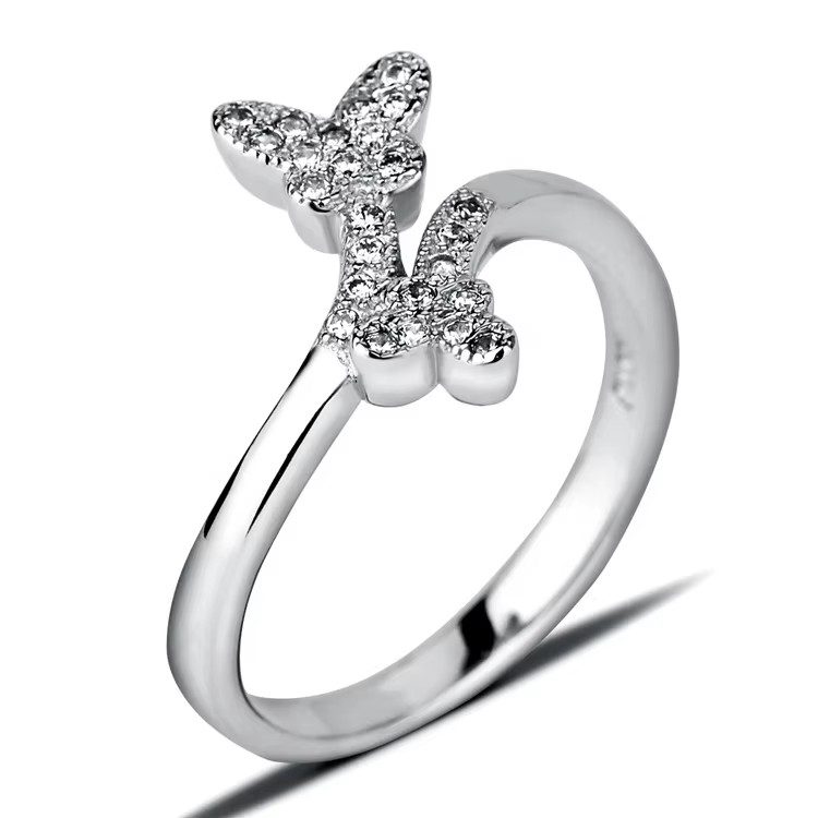 Anillo de Plata de Ley 925 con Circonita, Superventas, para Mujer, Regalo de Aniversario, Diseño Minimalista Moderno, Personalizado OEM