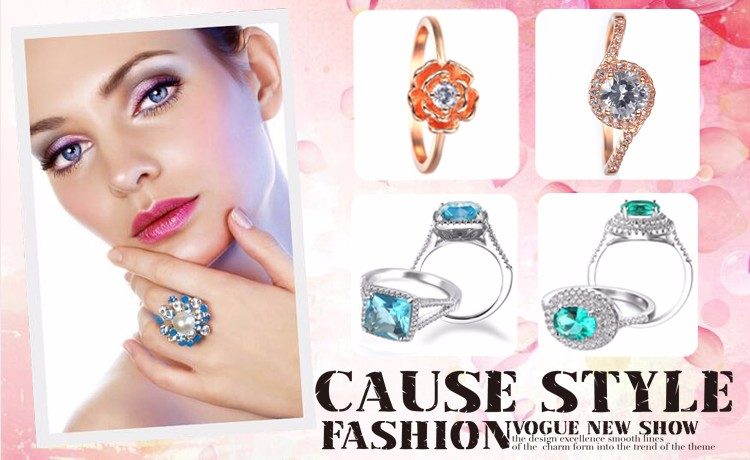 Anillos de Piedras Preciosas de Moda con Baño de Plata para Hombre y Mujer, Regalo de Compromiso y Boda