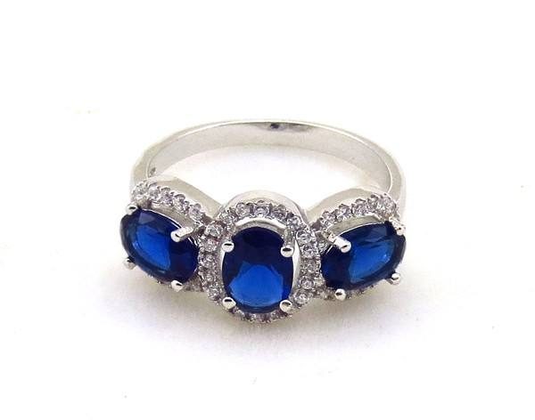 Anillos de Piedras Preciosas de Moda con Baño de Plata para Hombre y Mujer, Regalo de Compromiso y Boda