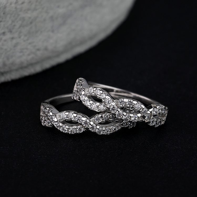 Anillo Minimalista de Plata de Ley 925 con Circonita Cúbica para Mujer, Apilable, Regalo de Boda, Venta al por Mayor, OEM, ODM