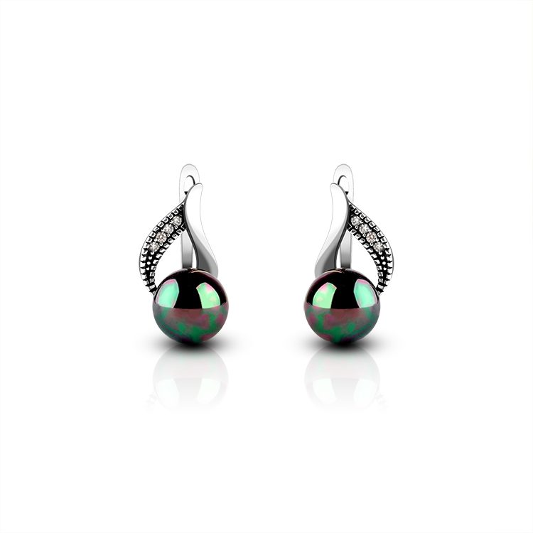 Pendientes de Plata 925, Pendientes de Botón, Pendientes de Perlas Barrocas para Mujer