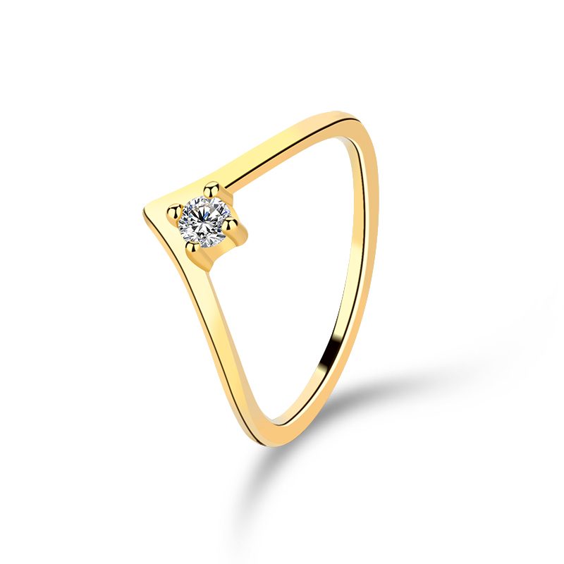 Anillo de compromiso de oro de 14 quilates y Circonia cúbica, joyería de piedras preciosas, para mascota