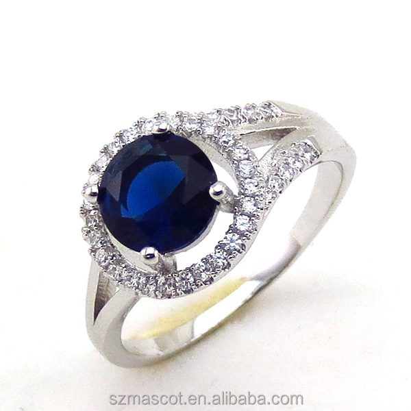 Anillo de Joyería para Uñas con Diseño de Piedra Lunar y Circonita Simple a Precio Económico
