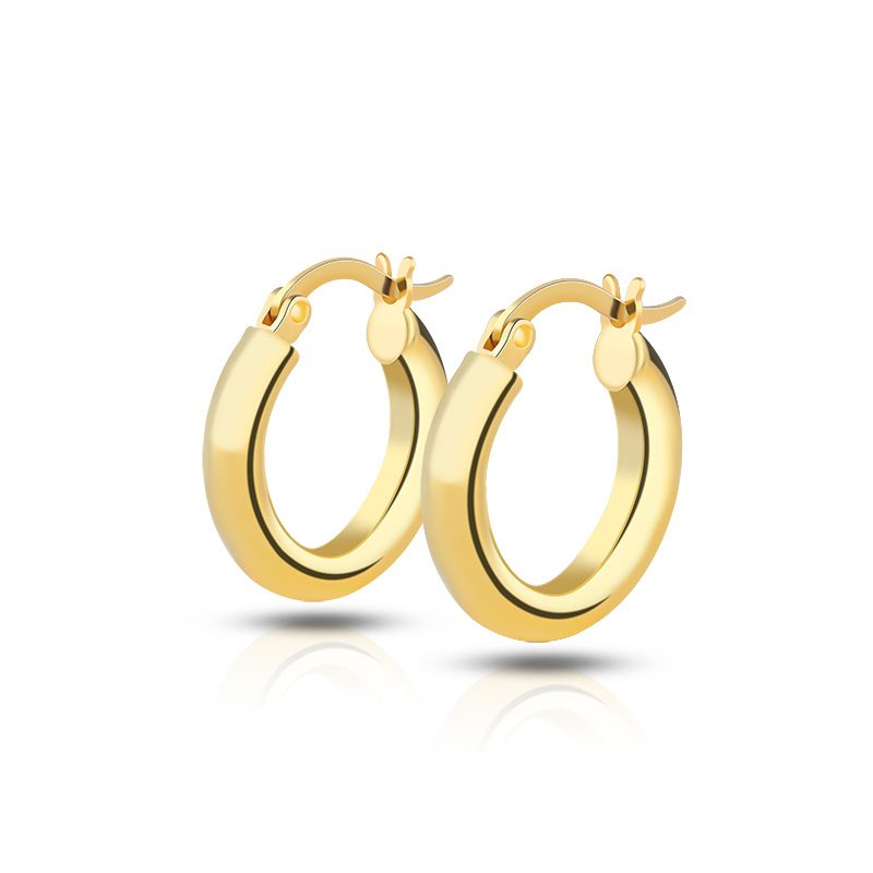 Pendientes de Oro de Dubái, Pendientes de Oro de 14k, Pendientes de Plata 925