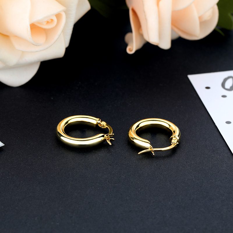 Pendientes de Oro de Dubái, Pendientes de Oro de 14k, Pendientes de Plata 925