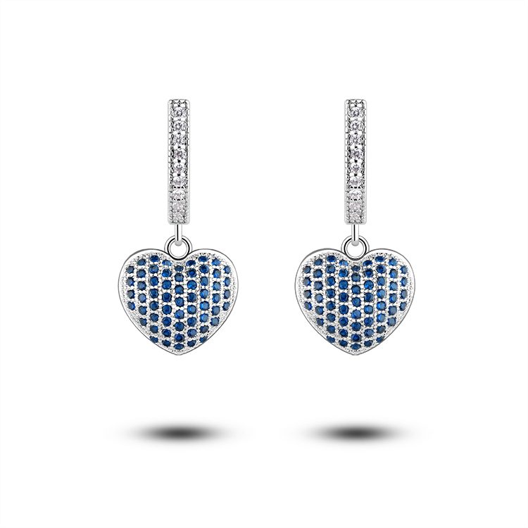 Pendientes de plata de ley 925 con Zirconia cúbica, joyería de lujo personalizada, a la moda