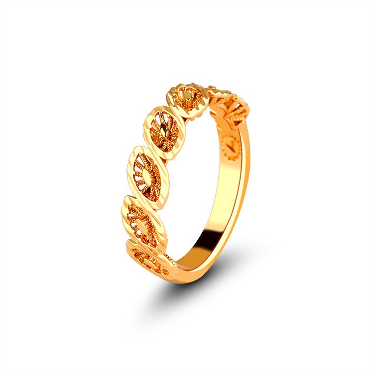 Anillos de cristal chapados en oro de 18k, 1 fila, arcoíris