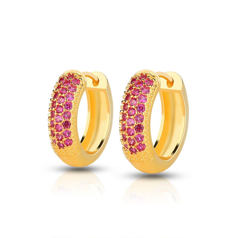 Woman Hoop Silver 925 Sterling Lady 14k Gold Earring Summer Chain Earring Fine Jewelry