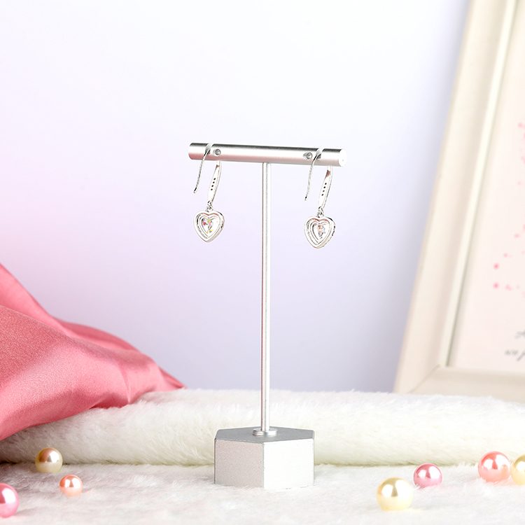 Pendientes de tuerca de circón para mujer, aretes de gota de circonia cúbica 3A para mujer