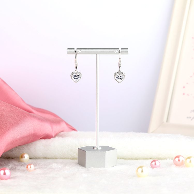 Pendientes de tuerca de circón para mujer, aretes de gota de circonia cúbica 3A para mujer