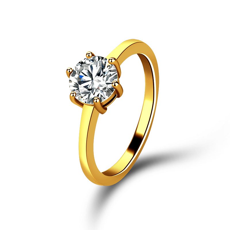 Anillos clásicos chapados en oro para mujer, joyería geométrica, anillo de boda chapado en oro