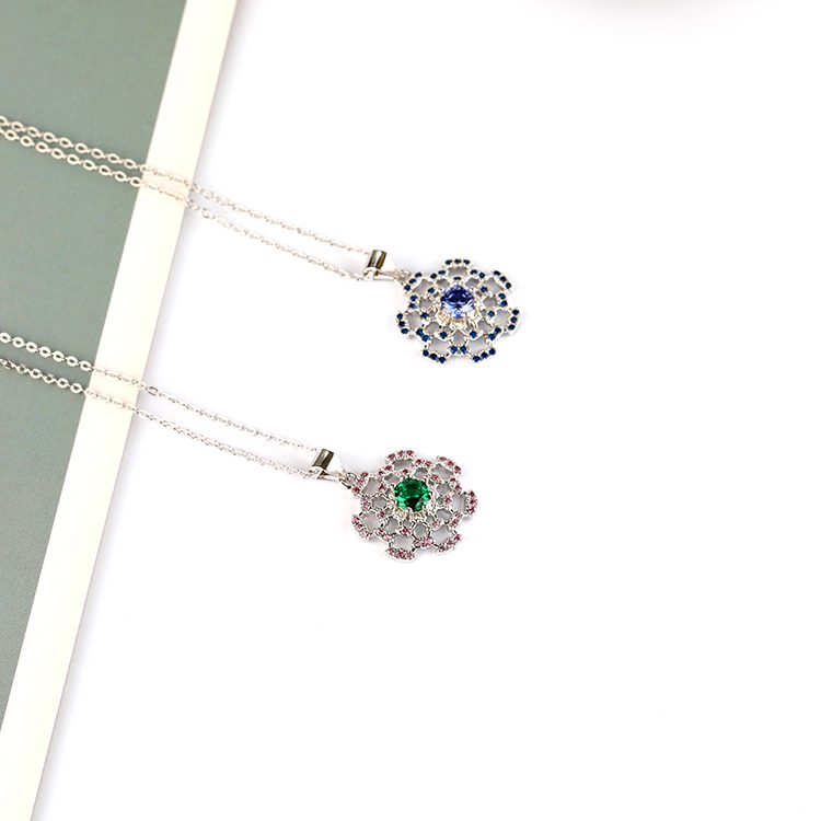 Amuleto de joyería de plata de ley 925 personalizado para mujer, collar con colgante de moneda de ojo de diablo malvado azul CZ