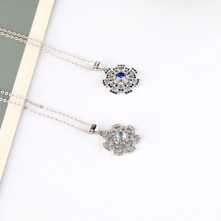 Amuleto de joyería de plata de ley 925 personalizado para mujer, collar con colgante de moneda de ojo de diablo malvado azul CZ