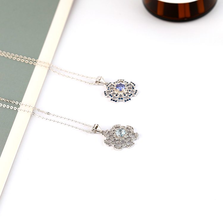 Amuleto de joyería de plata de ley 925 personalizado para mujer, collar con colgante de moneda de ojo de diablo malvado azul CZ