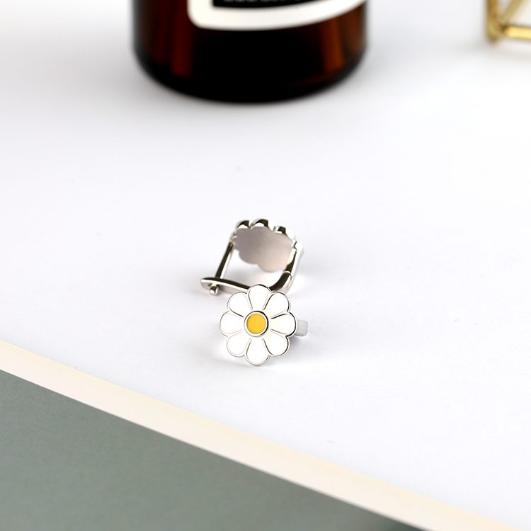 Esmalte colorido pendientes diseñador plata 925 esmalte flor pendientes