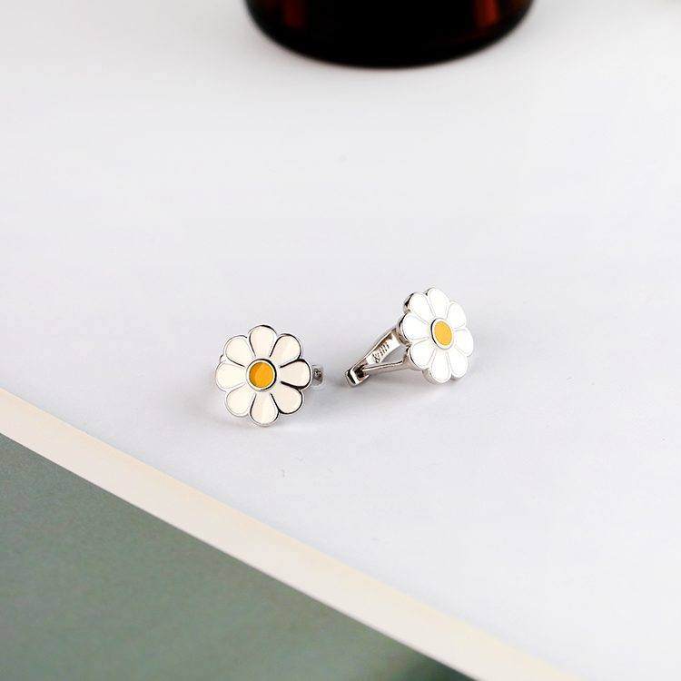 Esmalte colorido pendientes diseñador plata 925 esmalte flor pendientes