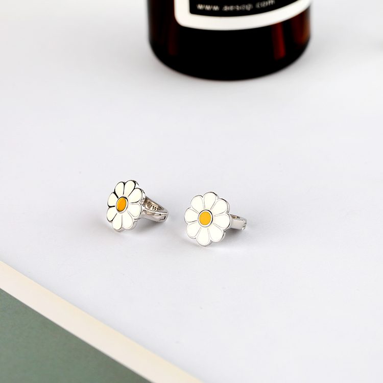 Esmalte colorido pendientes diseñador plata 925 esmalte flor pendientes