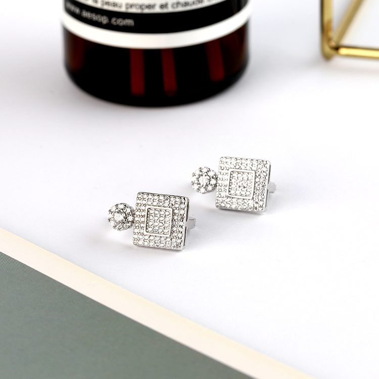 Pendiente de plata 925 Pendientes de tuerca Pendientes de pétalos personalizados