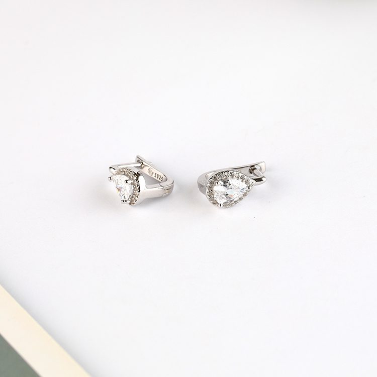 Pendientes de plata 925 recién llegados Pendientes de tuerca Pendientes de plata de circón únicos