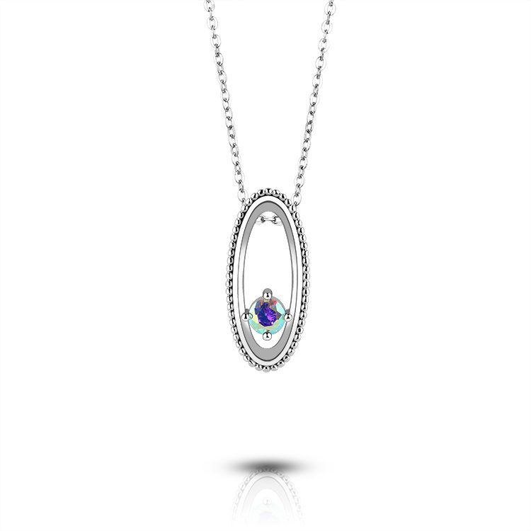 Nuevo diseño de joyería de lujo para mujer, collar con colgante de moissanita de Plata de Ley 925