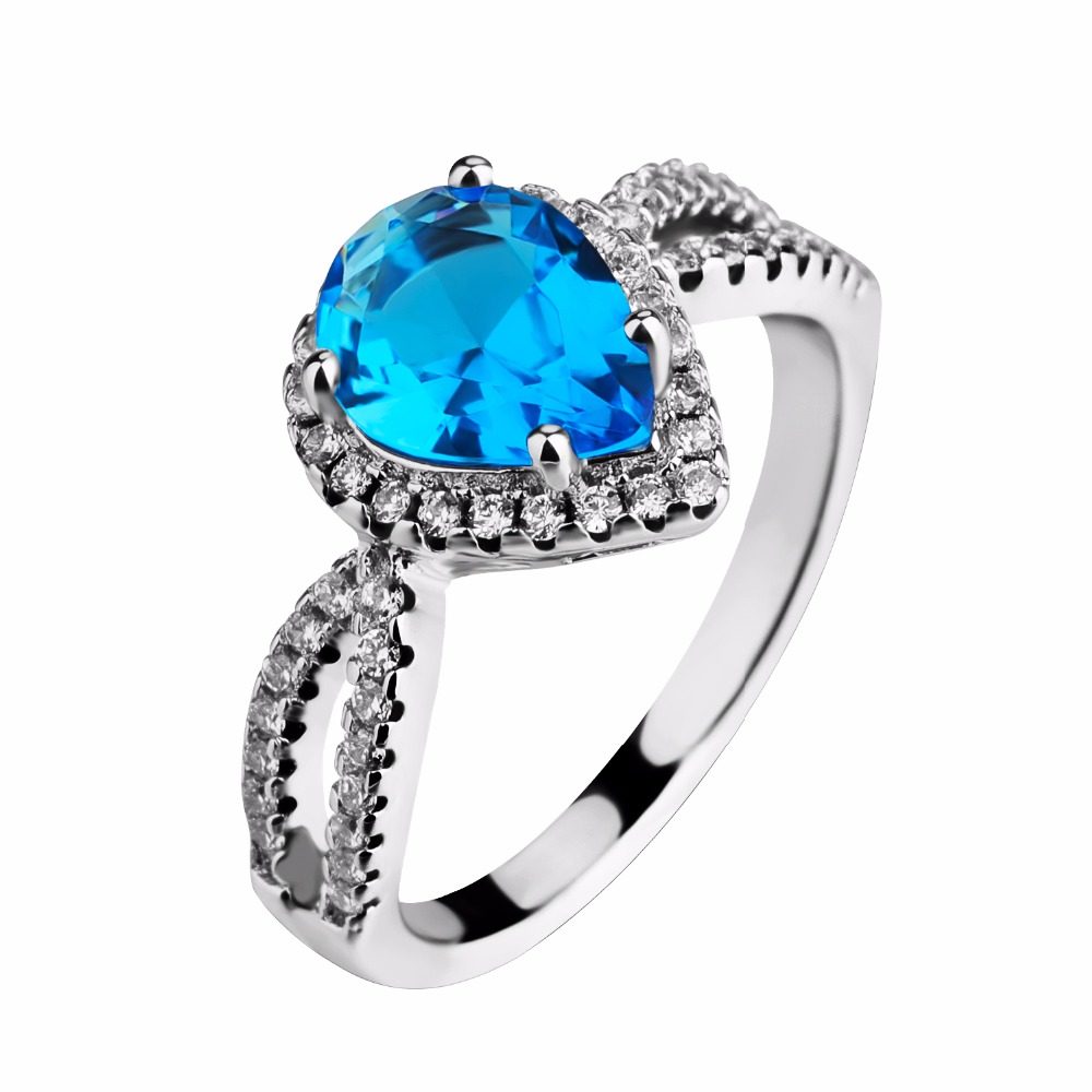 Venta al por mayor último anillo de joyería de piedras preciosas de zafiro múltiple con valor Azul 925 piedra de plata italiana pura para mascota de niña
