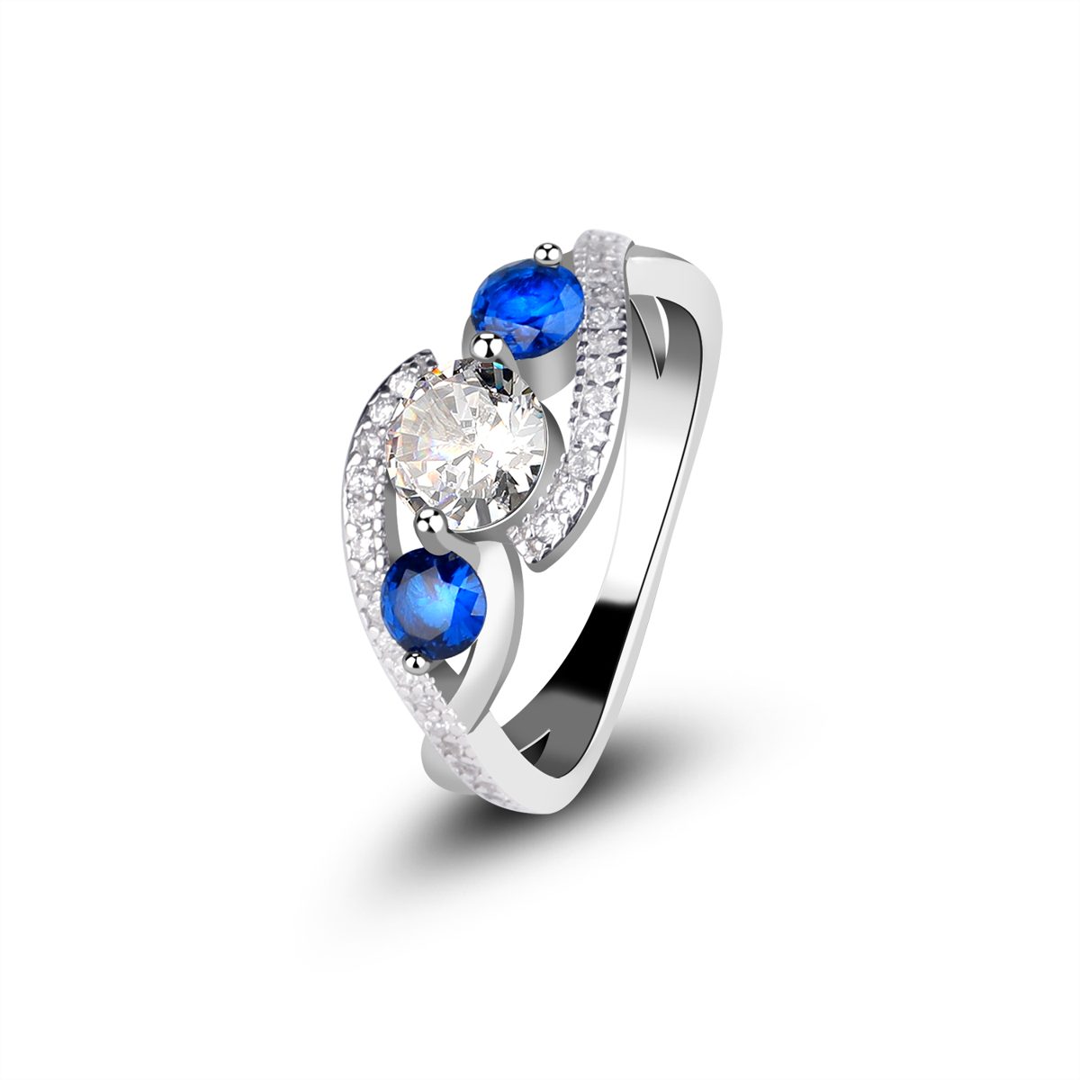 Ascuna-Anillo de plata de primera ley para mujer, sortija, plata esterlina 925