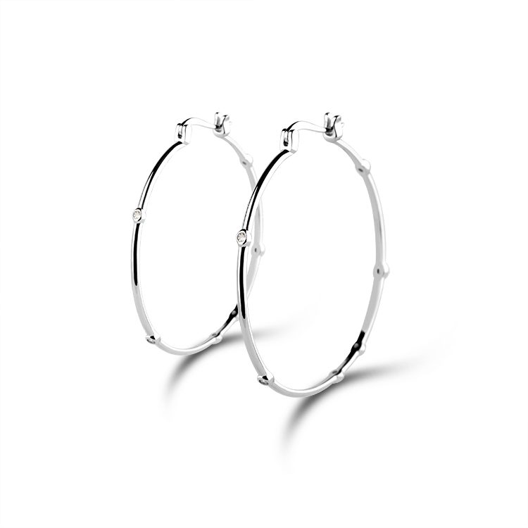 Pendientes de aro de moda de Plata de Ley 925 personalizados para mujer, joyer&iacute;a al por mayor, pendientes de aro cl&aacute;sicos chapados en oro