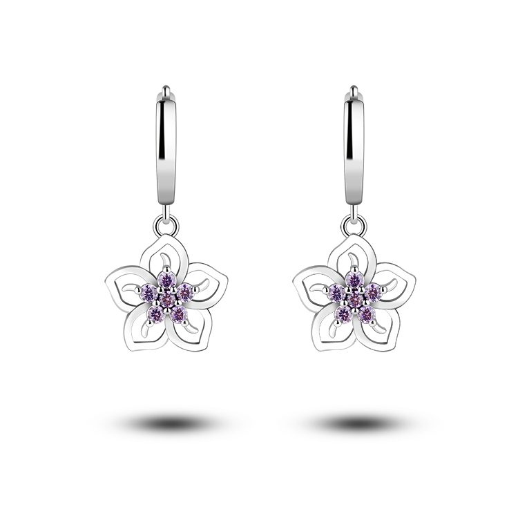 Pendientes de Plata de Ley con Diseño Único y Personalizado para Mujer, Joyería Nueva, Pendientes de Plata de Ley con Diseño de Mascota Blanca