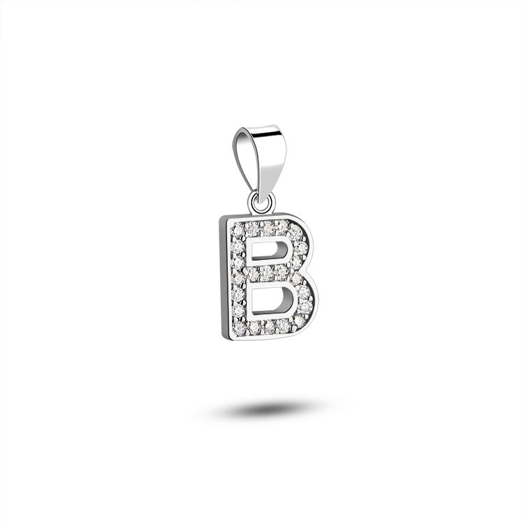 Colgante Chapado con Micro Pavé de Circonitas, Cuentas de Alfabeto, Regalo de Moda 2023, Logotipo Personalizado, Joyería de Plata, Oro, Plata, Oro Rosa, Estilo Hiphop de Shenzhen