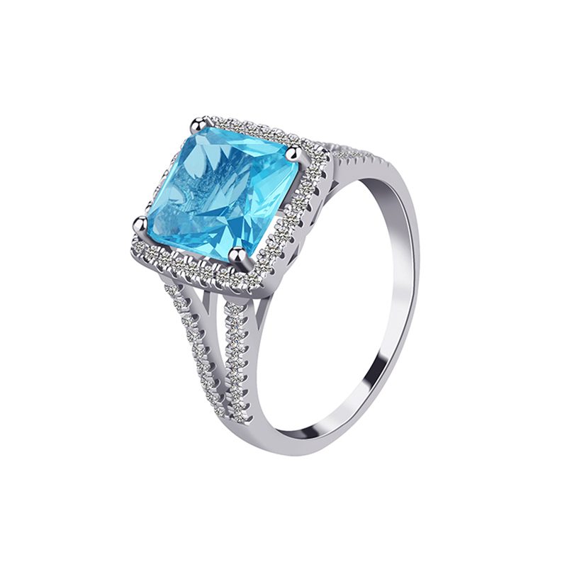 Anillo Brillante de Plata de Ley, Nuevo Modelo 2023, Proveedor Chino