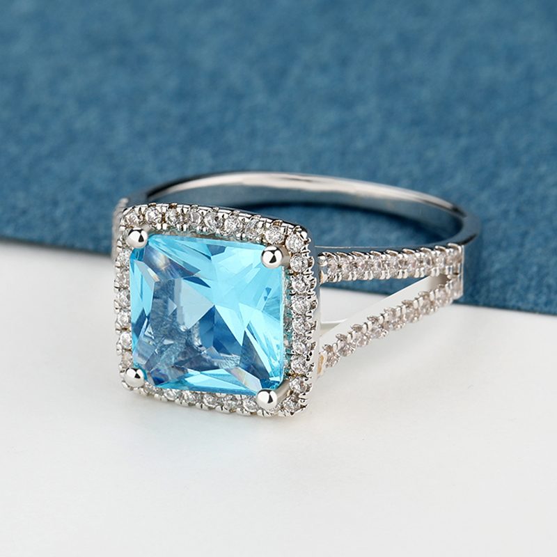 Anillo Brillante de Plata de Ley, Nuevo Modelo 2023, Proveedor Chino