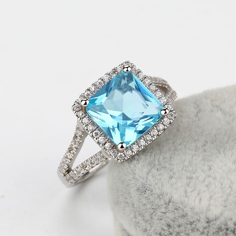 Anillo Brillante de Plata de Ley, Nuevo Modelo 2023, Proveedor Chino