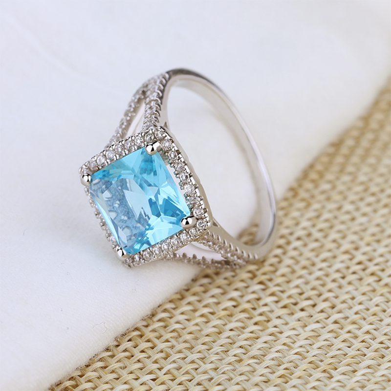 Anillo Brillante de Plata de Ley, Nuevo Modelo 2023, Proveedor Chino