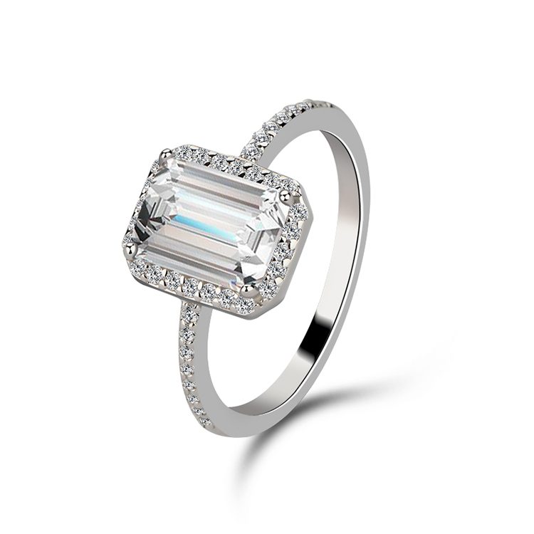 Anillo Eternity de aniversario, bandas de boda de cristal multicolor, anillos de circonia cúbica