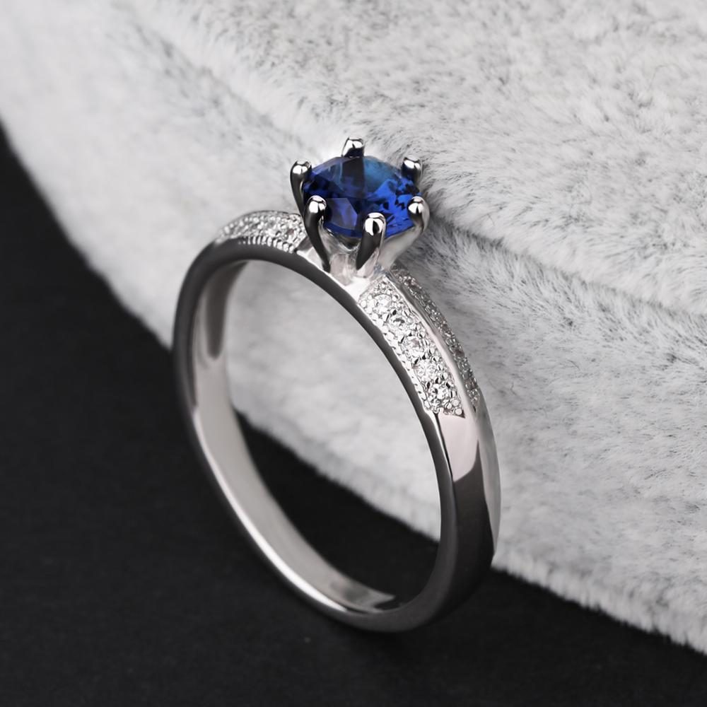 De Bohemia, anillo de plata esterlina de plata 925 anillos de zirconia mujeres