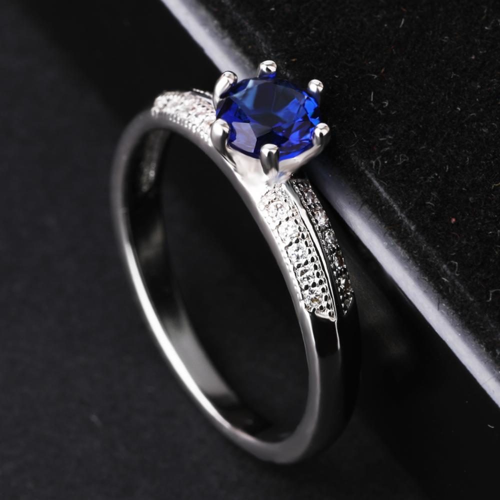 De Bohemia, anillo de plata esterlina de plata 925 anillos de zirconia mujeres