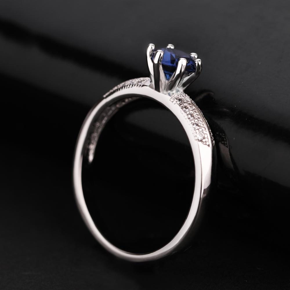 De Bohemia, anillo de plata esterlina de plata 925 anillos de zirconia mujeres