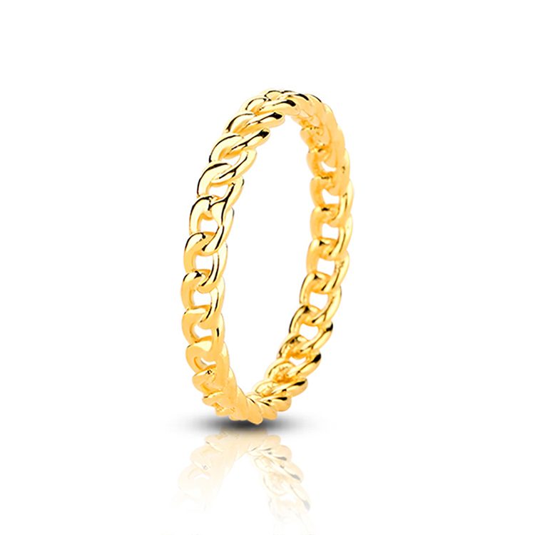 Anillos de moda Latón OEM Logotipo personalizado Ajustable Joyería hecha a mano Diseño chapado en oro de moda