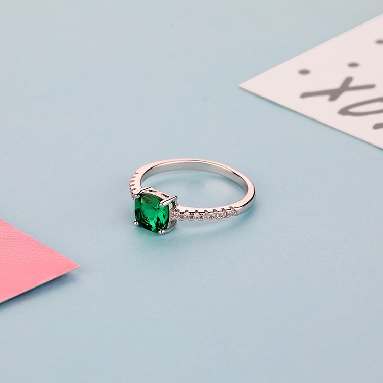 Elegantes anillos de moda de Plata de Ley 925 para mujer, diseños de piedra natal y Zirconia cúbica, joyería de uso diario, perfecto para regalos