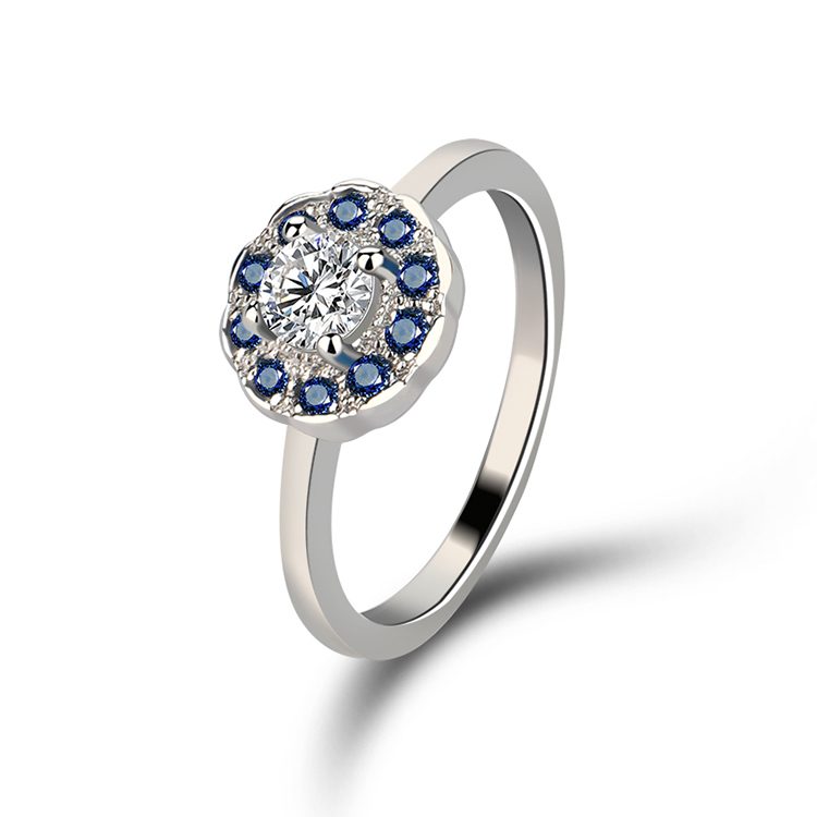 Anillos de moissanita de lujo Plata de Ley 925 Chapado en oro Diseño ajustable OEM Joyería personalizada