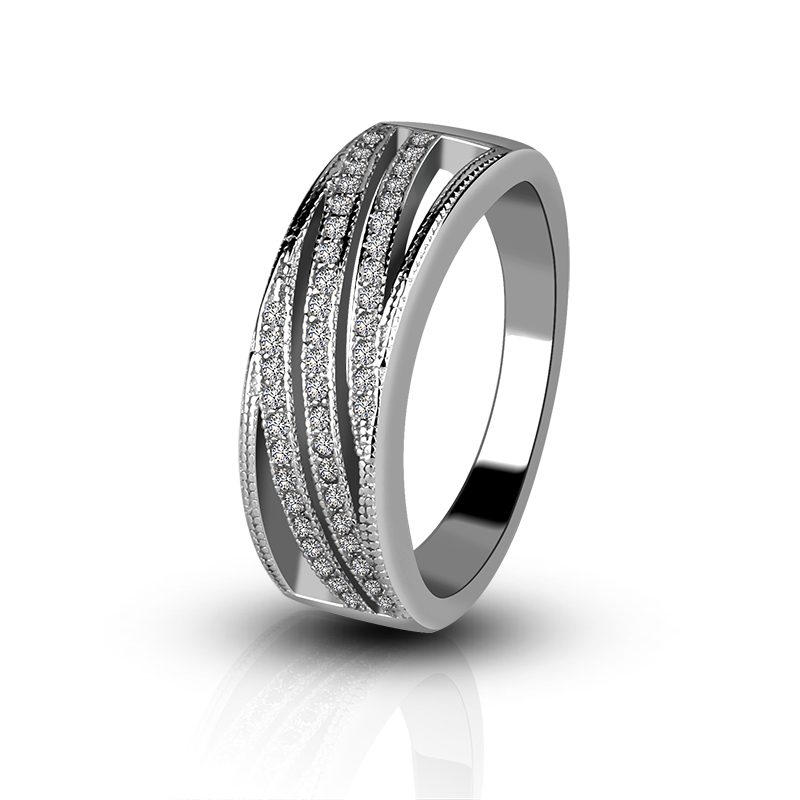 Anillos de pareja romántica 925 anillos de promesa chapados en oro plateado para amantes OEM