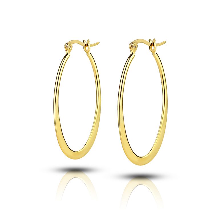 Elegantes pendientes de aro de Plata de Ley 925 para mujer, diseño clásico, pendientes de plata de ley 925 hipoalergénicos para mujer