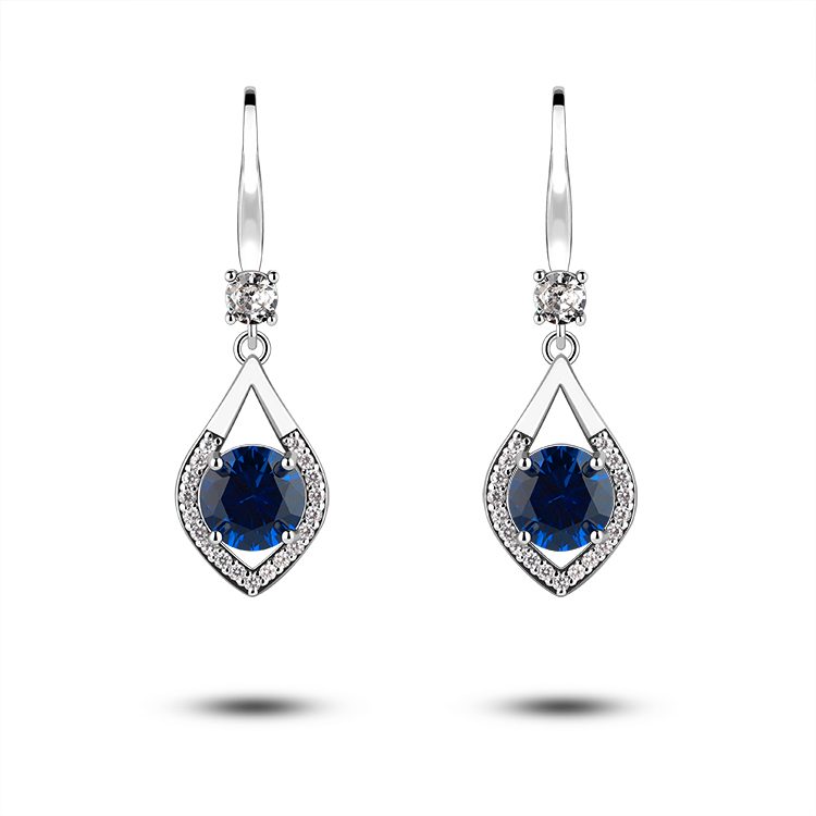 Pendientes colgantes de cristal de lujo para mujer americana europea, pendientes ligeros de lujo con gotas de agua, pendientes de gota de circón para fiesta o evento