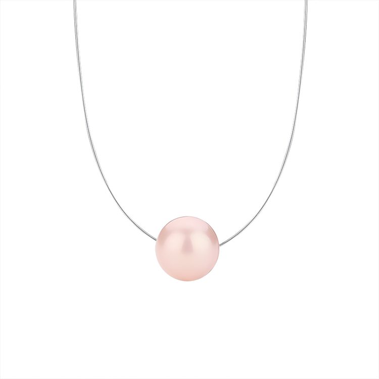 Elegante Collar con Colgante de Perla de Plata de Ley 925 para Mujer, Cadena Clavícula, Joyería Diaria Simple, Regalo