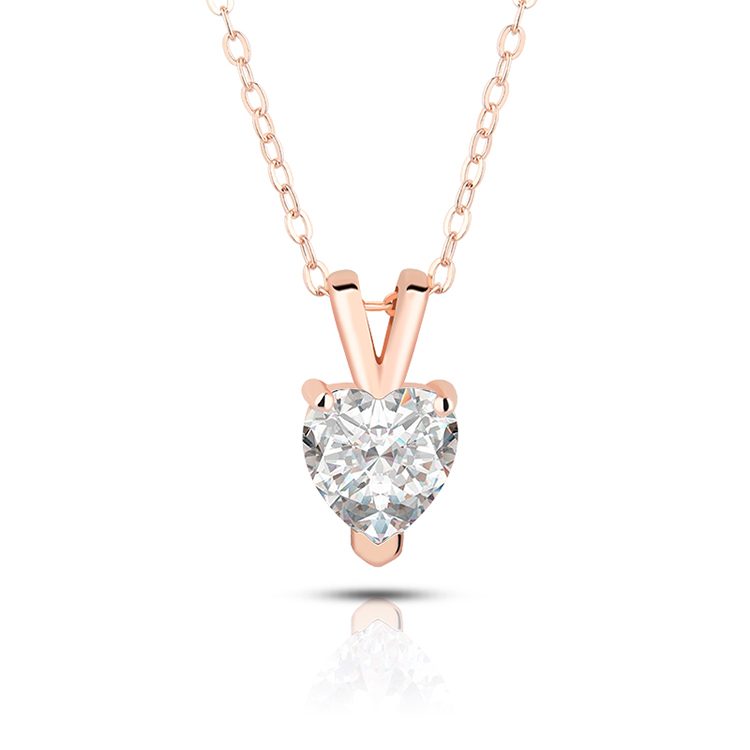 Regalos del Día de San Valentín corazón Moissanite colgante S925 plata esterlina cristal corazón circón colgante collar para mujer regalo joyería