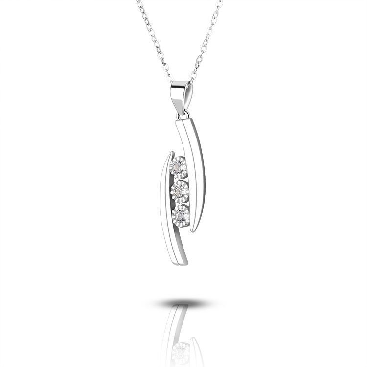 Elegante Collar con Colgante de Plata de Ley 925 con Doble Capa de Circonita, Gargantilla en Capas para Mujer, Joyería de Moda