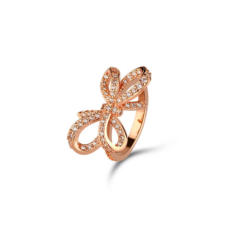 Anillo de mariposa de Plata de Ley 925 de tendencia para mujer, diseño elegante adecuado para boutiques de moda al por mayor