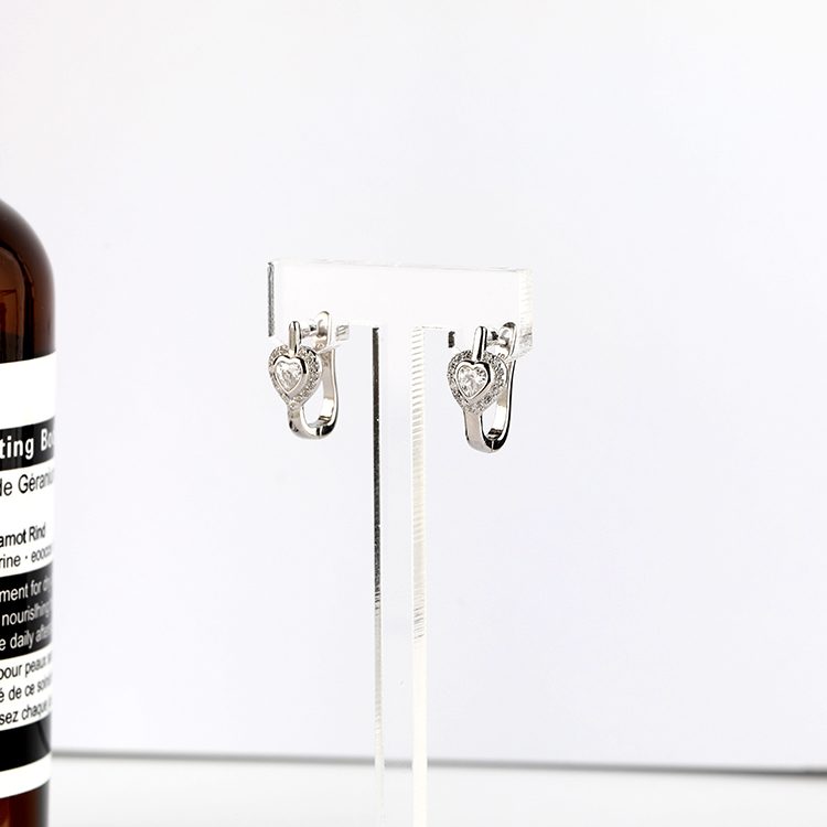 Pendientes de Plata de Ley 925 con Circonita Verde Ovalada Vintage, Chapados en Oro Blanco, Elegante Regalo para Mujer, Pendientes de Circonita con Diseño de Copo de Nieve