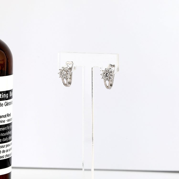 Pendientes de Plata de Ley 925 con Circonita Verde Ovalada Vintage, Chapados en Oro Blanco, Elegante Regalo para Mujer, Pendientes de Circonita con Diseño de Copo de Nieve